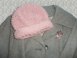 Knit Beanie Rose Pink Chunkie Slouchy Brim