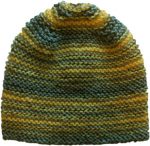 Multi Striped Beanie Gray Yellow Skater