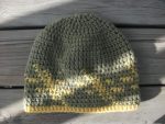 Tan Taupe Yellow Gold Tapestry Crochet Beanie Aspens Chasing the Sun