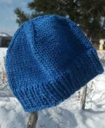 lochmara sapphire blue knit ski slouch beanie